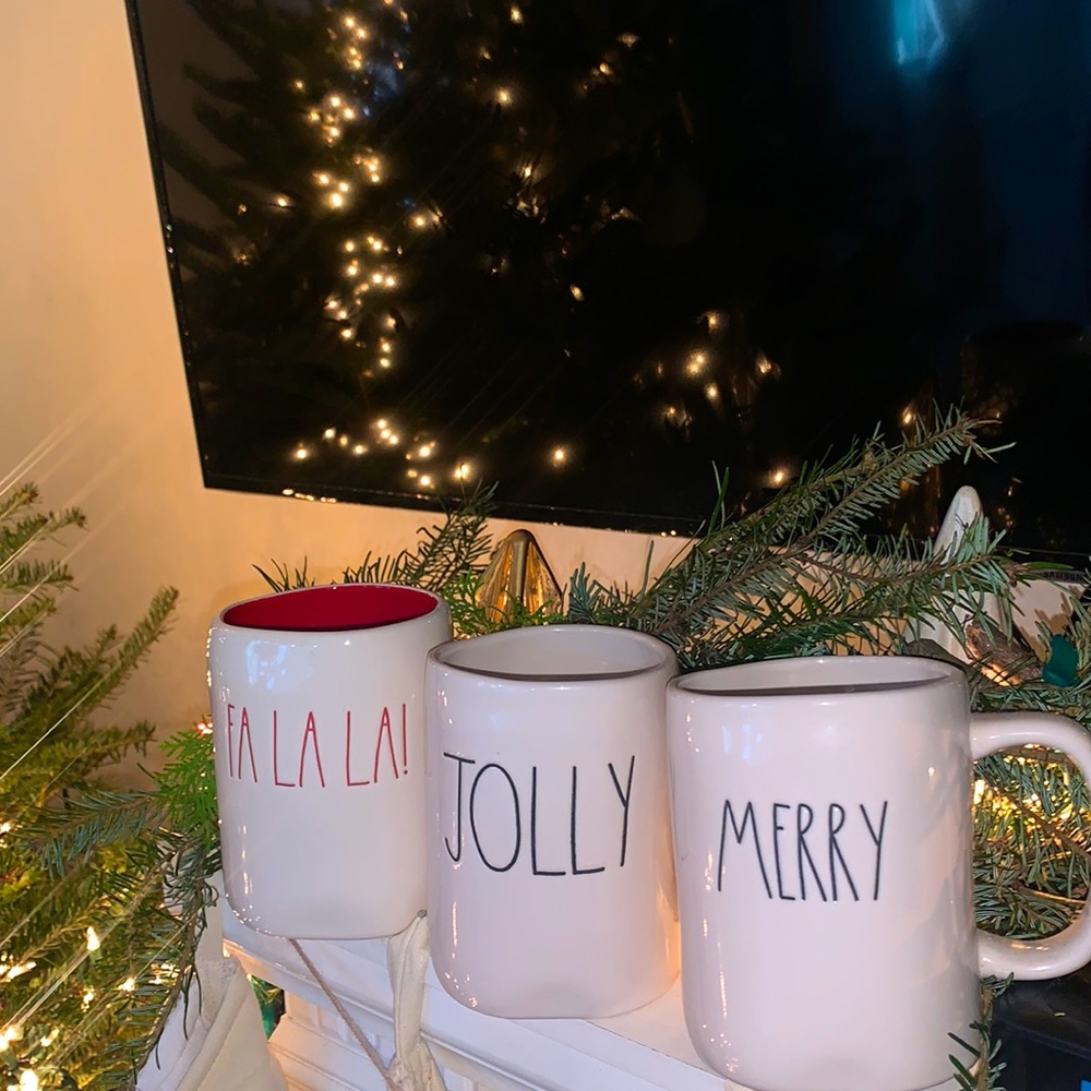 Rae Dunn Christmas Mugs Bundle 3 Piece